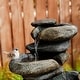 preview thumbnail 26 of 44, Glitzhome 24-inch Outdoor 2-tier Faux Pebbles Polyresin Birdbath Fountain with Pump