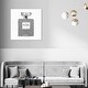 preview thumbnail 15 of 13, Oliver Gal 'Silver Classic Number 5' Fashion and Glam Wall Art Canvas Print - Gray, White 30 x 30