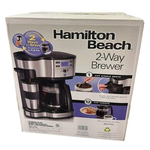 Hamilton Beach 2-Way Brewer, 12-Cup (Cup not included) - Black