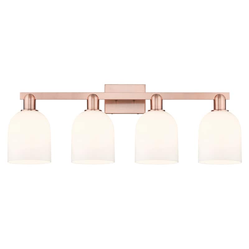 Innovations Lighting 716-4W-12-33 Bella Vanity Bella 4 Light 33" Wide - Antique Copper / White