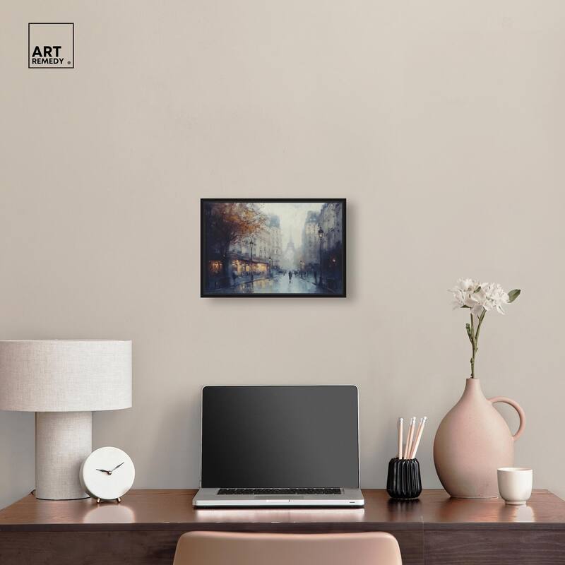 Foggy Paris Canvas by Art Remedy