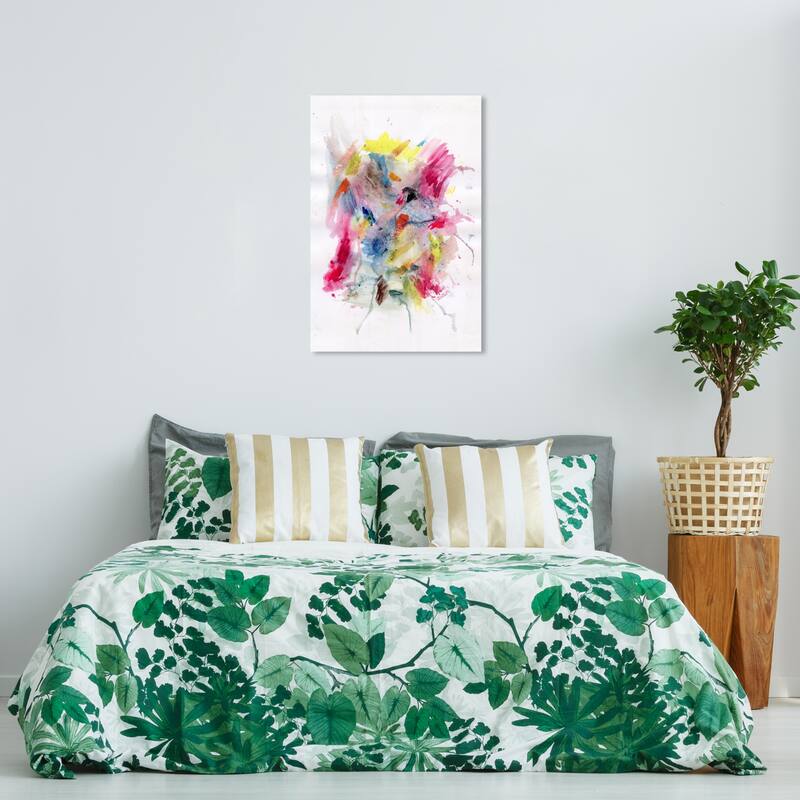 Wynwood Studio Canvas Abstract Abstract Bouquet White and Modern & Contemporary Wall Art Canvas Print - 36 x 24