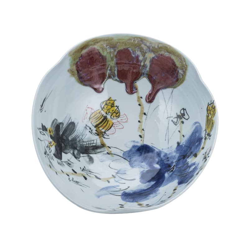 Swirl Bowl Oxblood Lotus Small