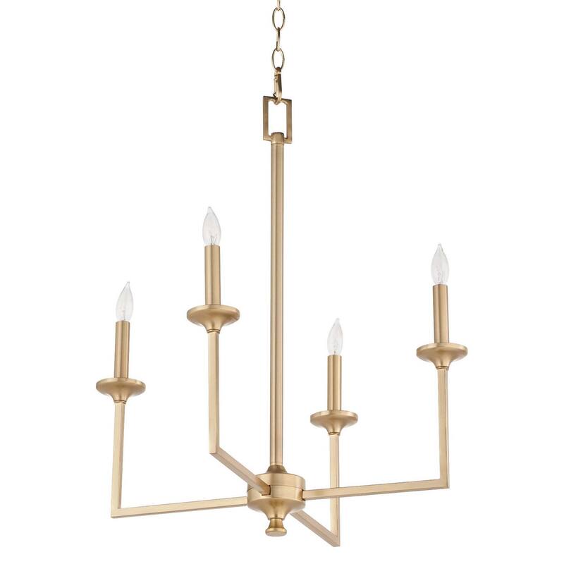 Quorum International 6005-4 Eldorado 4 Light 22" Wide Taper Candle - Aged Brass