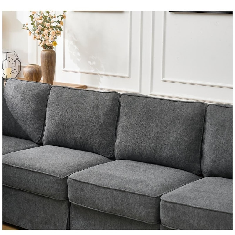 Modern Upholstered Modular L-shaped Sectional Sofa