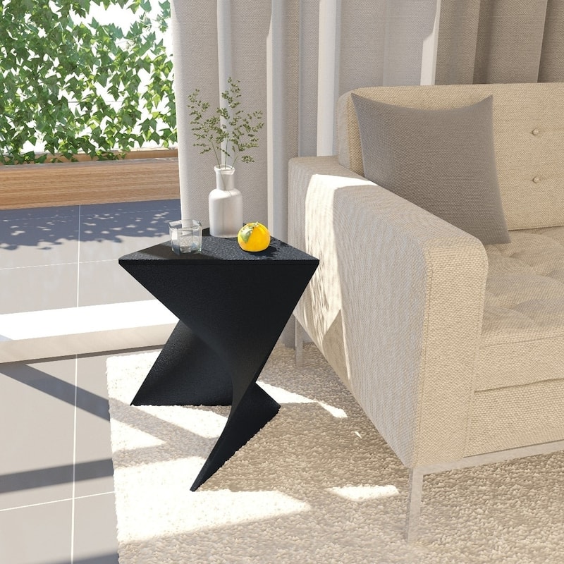 LeisureMod Randolph Modern Side Table - Grey - 15.5 x 17 x 17