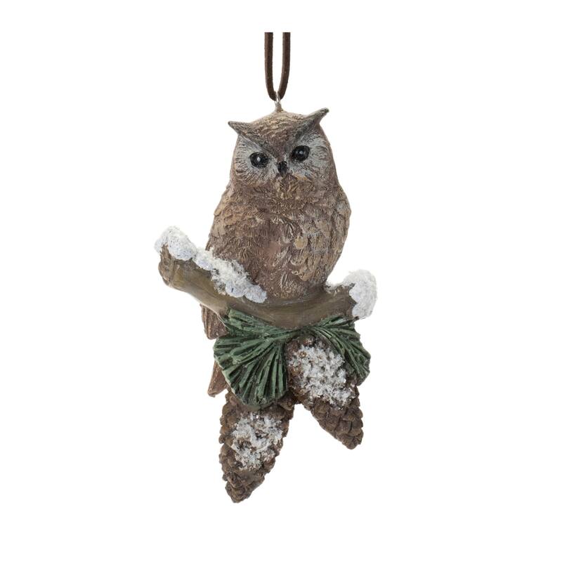 Cardinal and Owl Christmas Ornaments - 4" - 12ct