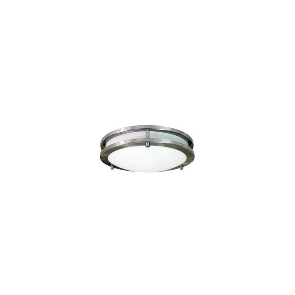 HomeSelects International 6102 Saturn 2-Light 12" Wide Flush Mount Bowl Ceiling Fixture - Brushed nickel - n/a