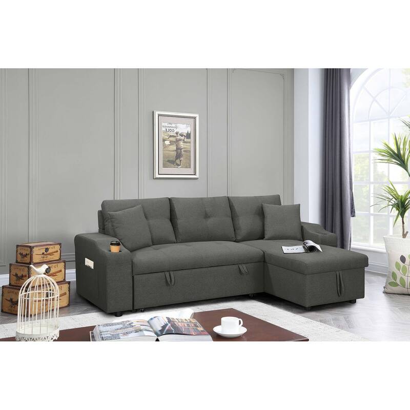 Comfortable sofa with magazine pocket,left and right interchangeable