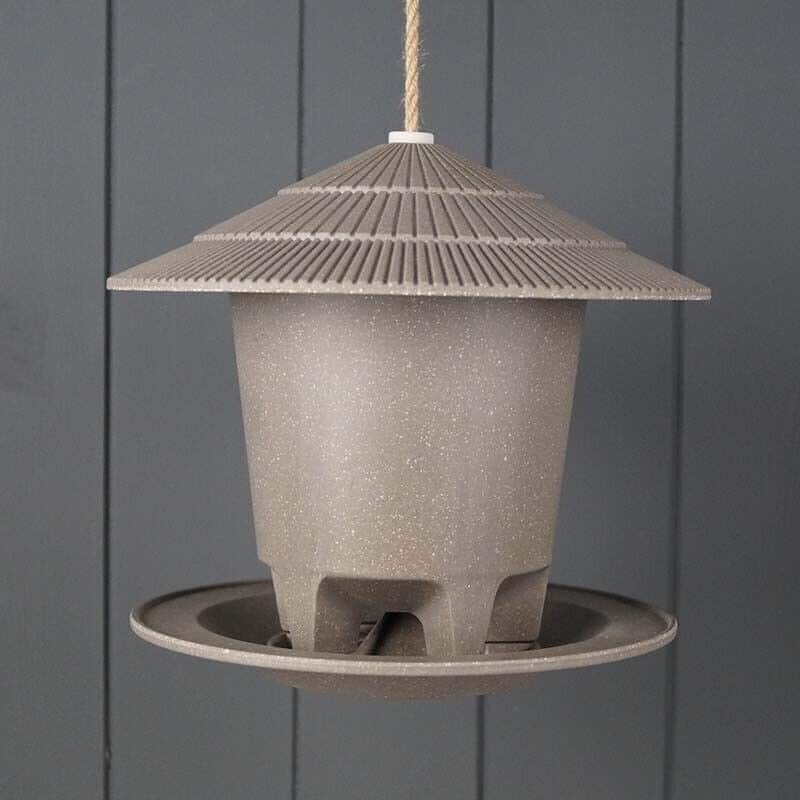 Earthy Sustainable Deluxe Outdoor Round Bird Feeders 8.6"Dia x 7.5"H