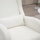 preview thumbnail 20 of 59, High back Upholstered Accent Rocking Chair Nursery Chair With Retractable Footrest