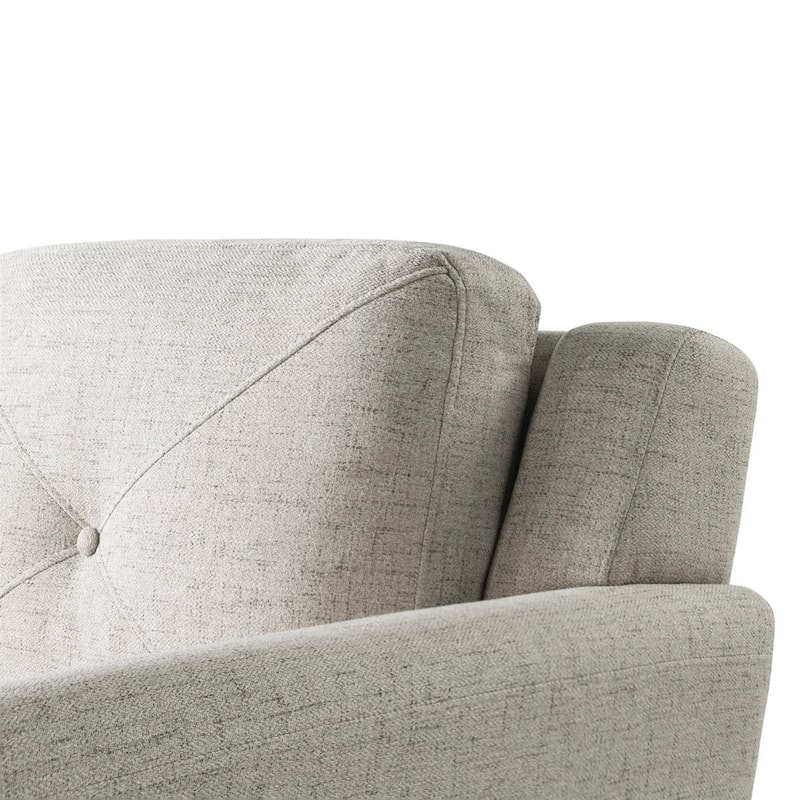 Microfiber Armchair with Button Tufted Back and Flared Arms - 31.5” D x 33.9” W x 32.7'' H