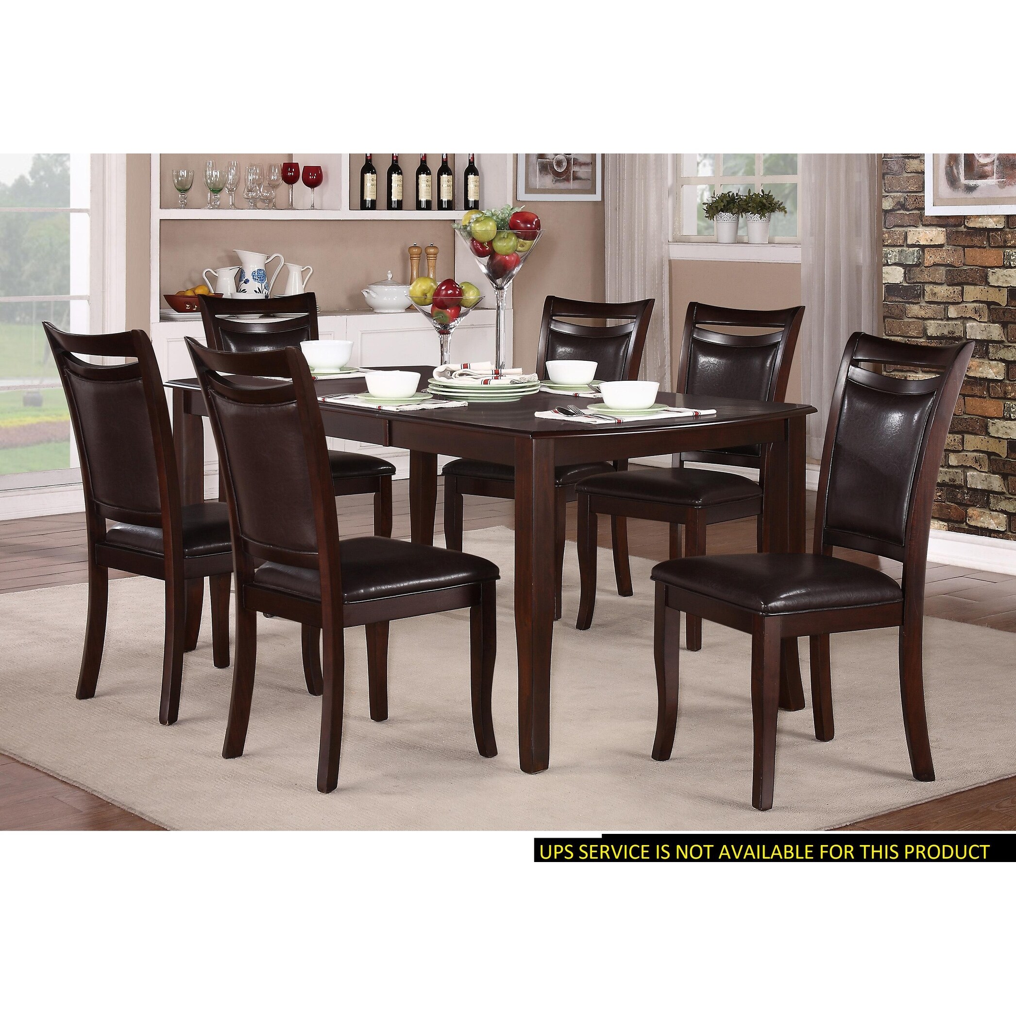 Dark cherry dining table on sale
