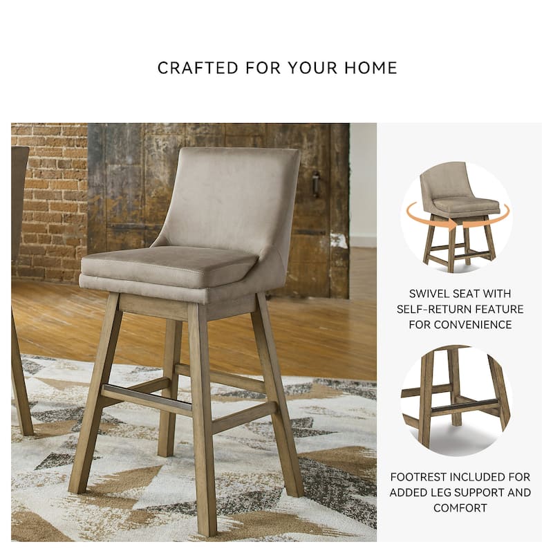 Tallenger Upholstered Swivel Stool (Set of 2)
