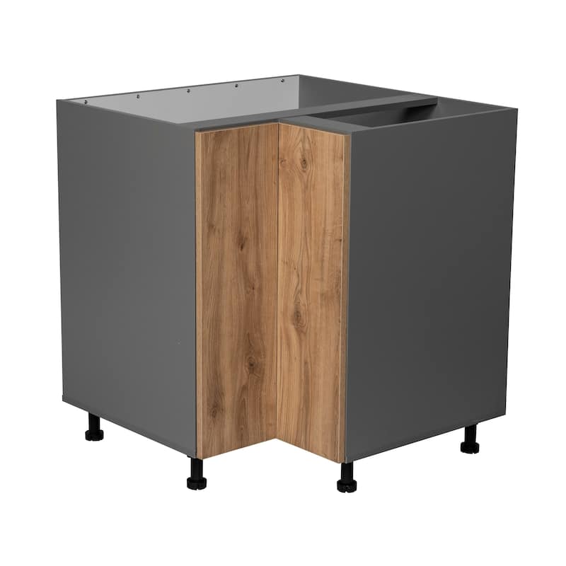 33" Base Easy Reach-Double Door-Grey - 33 x 34 1/2 x 23 3/8 - Brown
