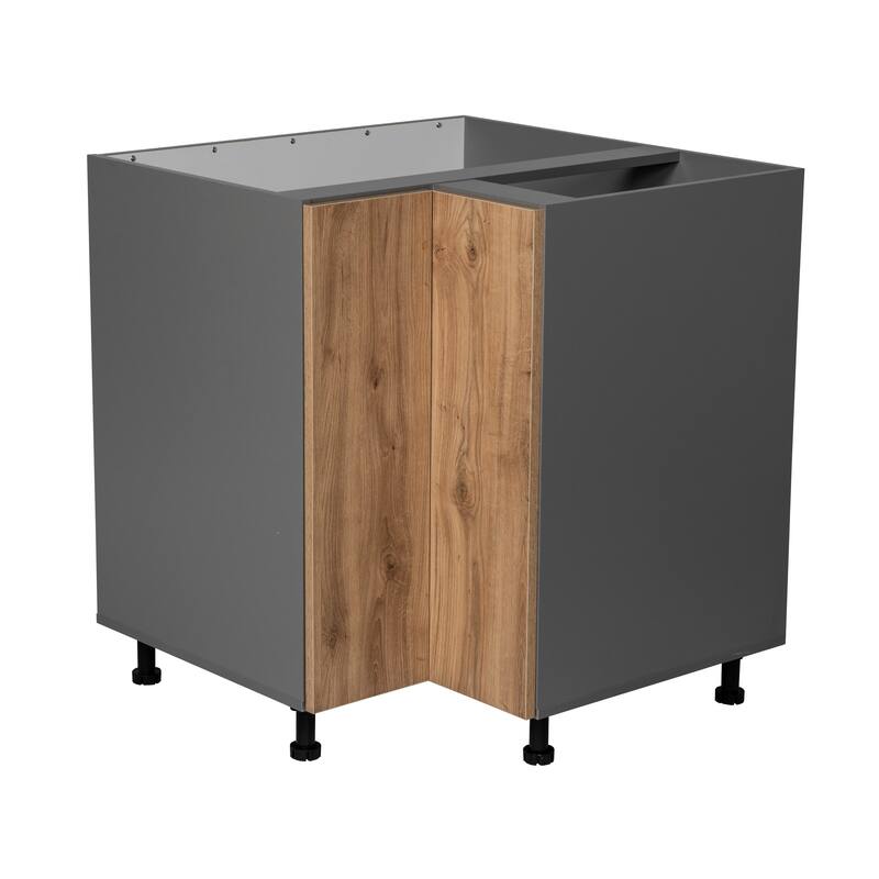 36" Base Easy Reach-Double Door-Grey - 36 x 34 1/2 x 23 3/8 - Brown
