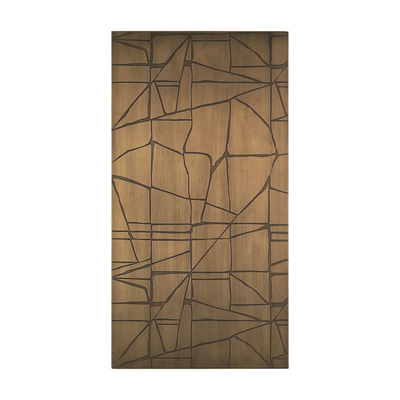 Roho Painted Gold Metal Wall Art - 45.0L x 23.5W x 1.0H