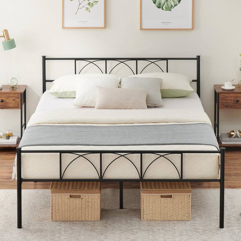 14 Inch Bed Frame with Headboard and Footboard