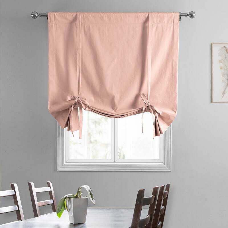 Exclusive Fabrics Solid Cotton Tie-Up Window Shade (1 Panel)