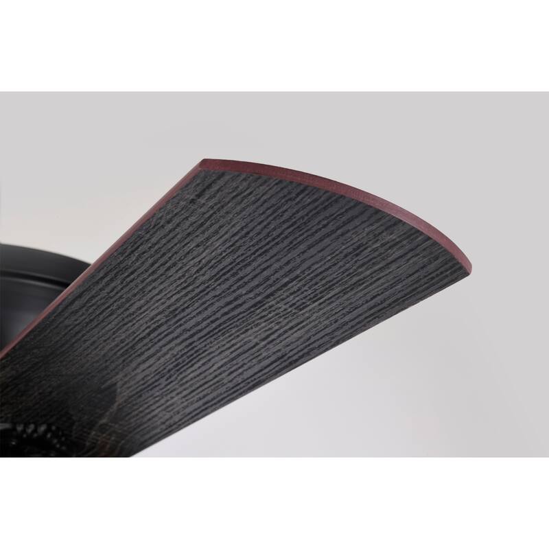 Apgrie 52-Inch Flushmount Lighted Ceiling Fan Warm Tones Tiffany Glass Lamp Black Finish