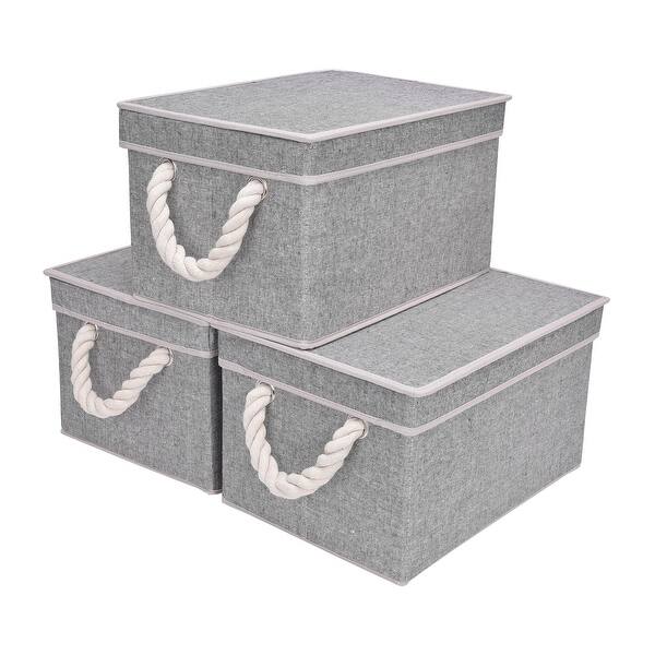 Shop Storageworks Storage Bins With Lid And Cotton Rope Handles