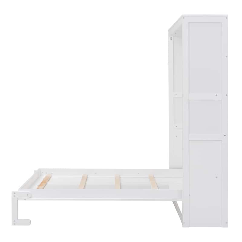 Full Size Murphy Bed with Shelves