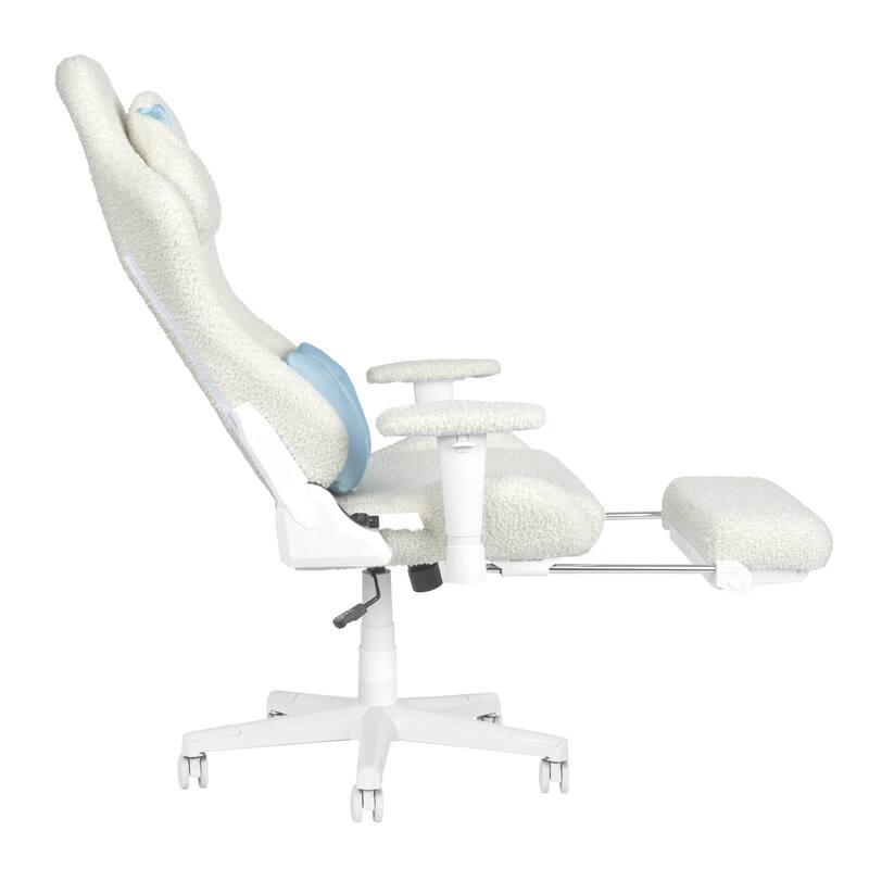 Designs White Bunny Gaming Chair With Footrest