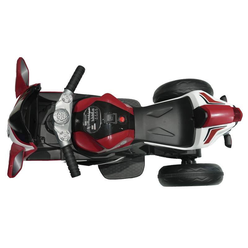 6V Ride-On Motorcycle for Kids with MP3 Music Player, Headlights, and LED Wheels