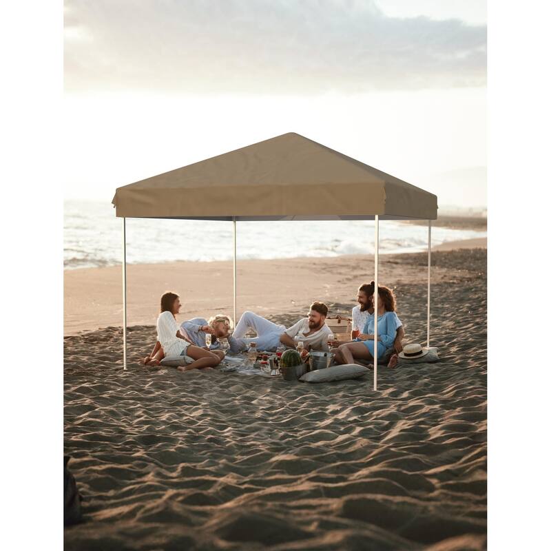 10x10 Feet Instant Pop-Up Canopy Tent, 1 Removable Sidewalls - 10*10Ft