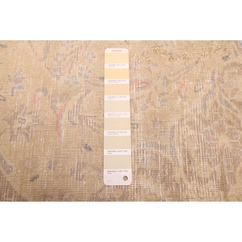 ECARPETGALLERY Hand-knotted Antalya Vintage Khaki Wool Rug - 4'9 x 7'5