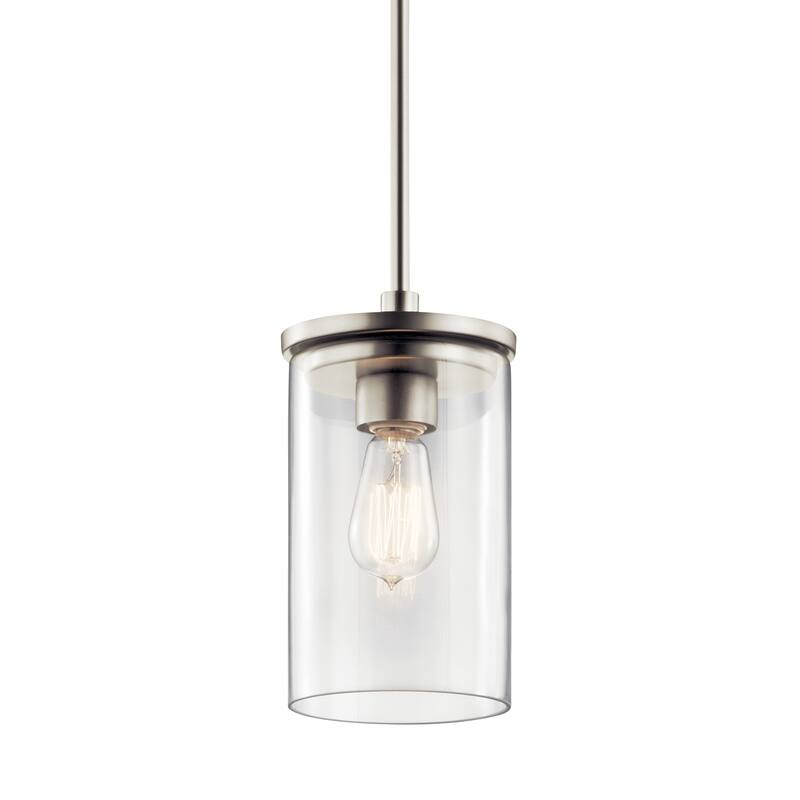 Kichler Lighting Crosby 1-light Brushed Nickel Mini Pendant