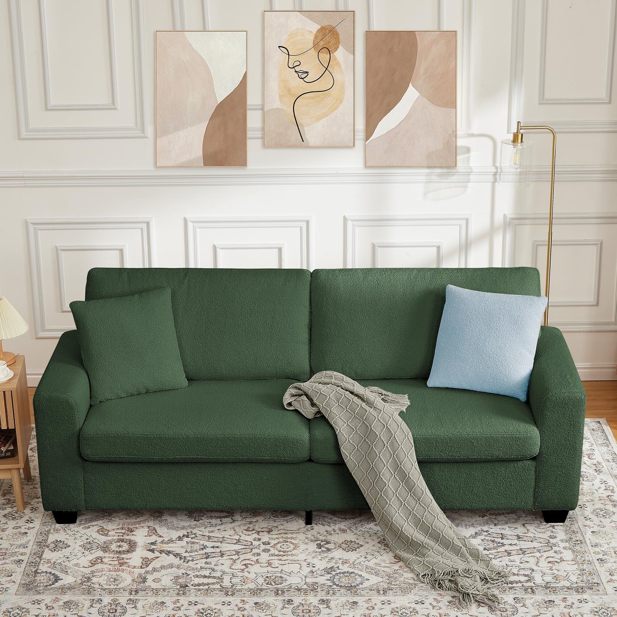 83' Comfy Cloud Couch, Modern 3 Seater Deep Seat Sofa - Overstock
