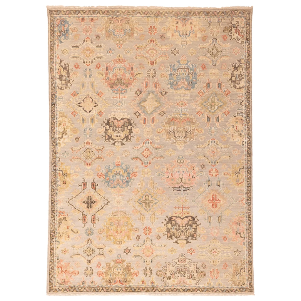 ECARPETGALLERY Hand-knotted Jules Serapi Grey Wool Rug - 9'3 x 12'7