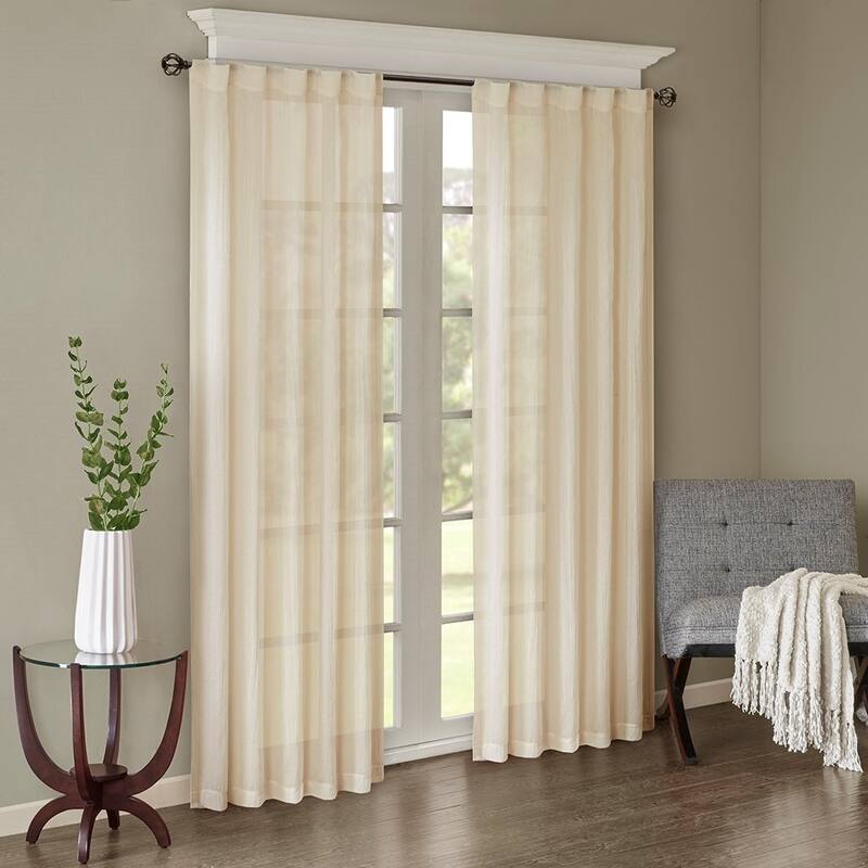 Solid Crushed Curtain Panel