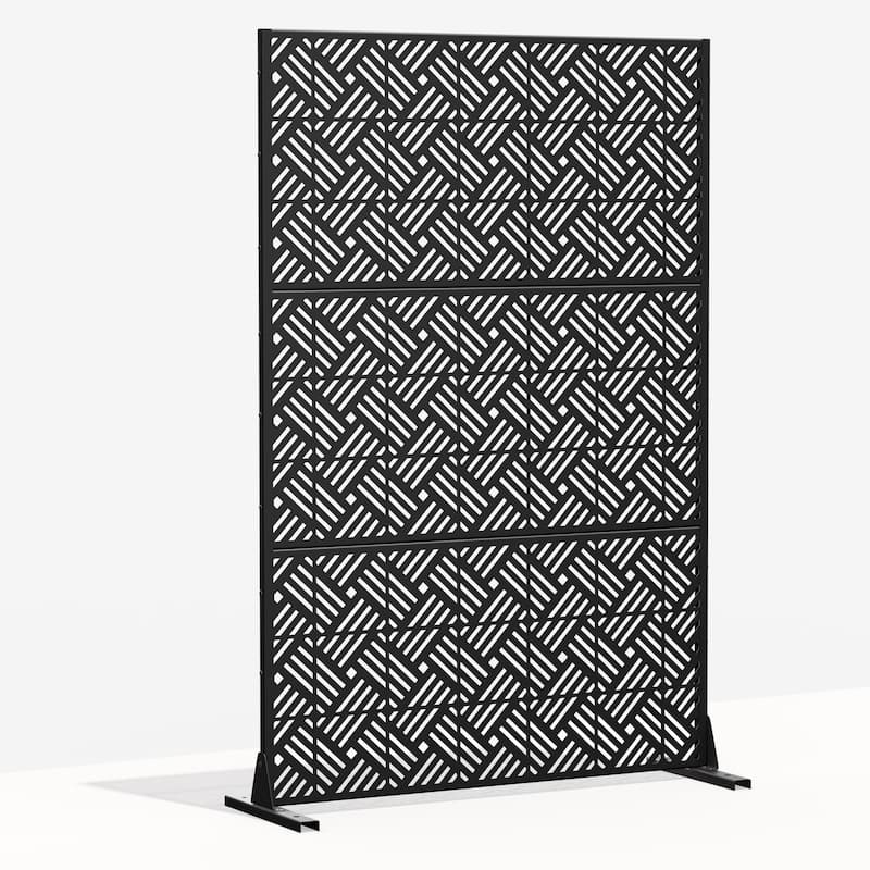 Outdoor Privacy Screen Metal Privacy Screen Panel Free Standing - 72*47