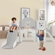 preview thumbnail 14 of 13, 9 in 1 Kids Slide Play Set Structure for Indoor-Outdoor Activity - 65.3''L x 68.9''W x 37.8''H