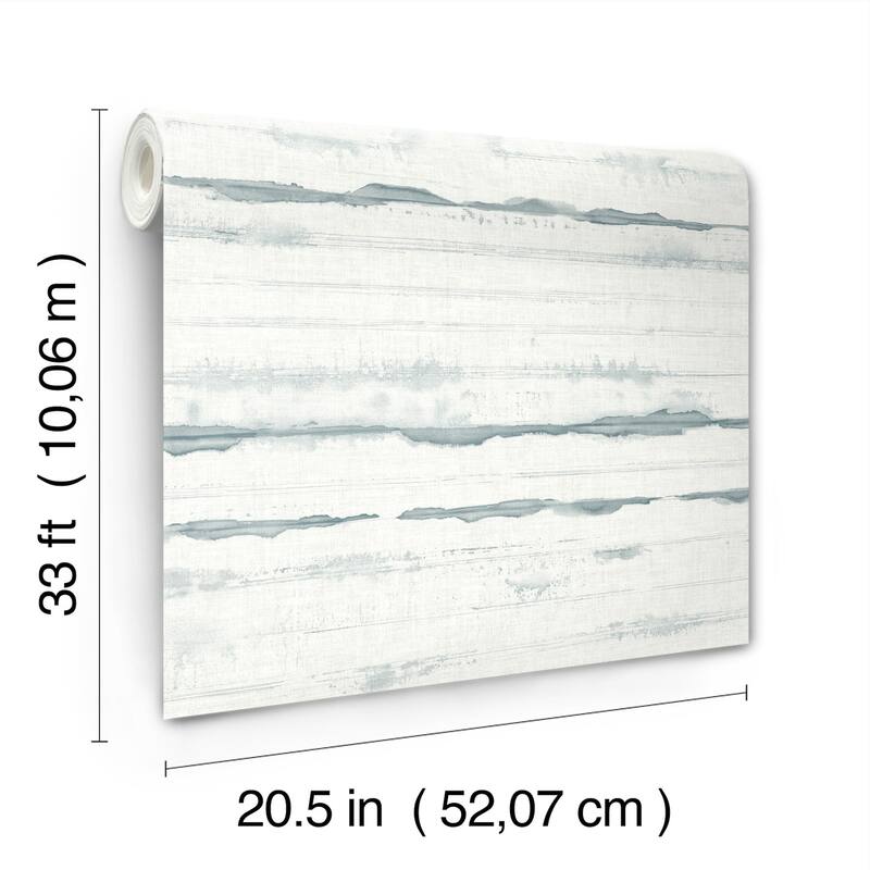 A-Street Prints Destin Teal Stripe Wallpaper