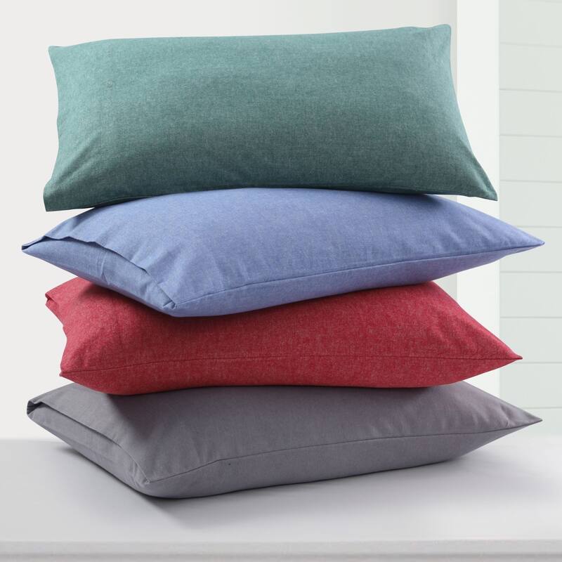Portuguese Yarn Dyed Portuguese Cotton Flannel Pillowcases (Set of 2)