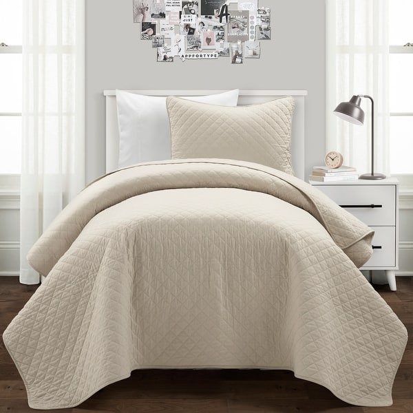 Copper Grove Balm Diamond Oversized Cotton 3-piece Quilt Set