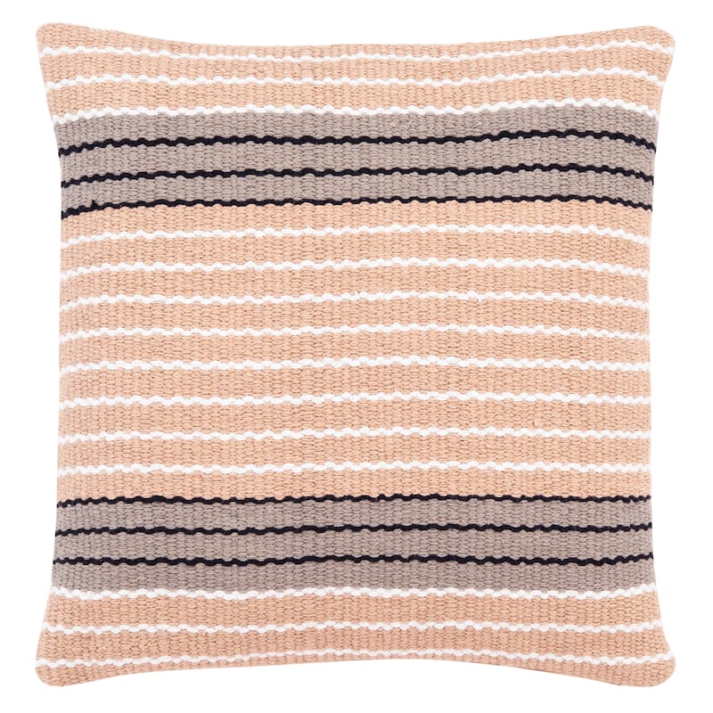 SAFAVIEH Jendi Brown/ Grey Stripe 20-inch Decorative Throw Pillow