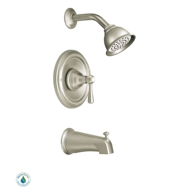 Moen T2113EP Single Handle Posi-Temp Pressure Balanced Tub and Shower Trim with Eco Performance Shower Head from the Kingsley