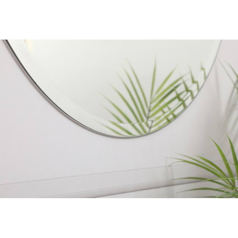 Modern 32 in. Contemporary Mirror in Clear