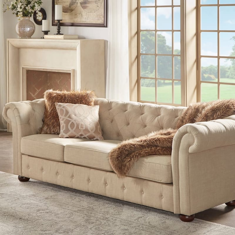 Knightsbridge Beige Chesterfield Sofa and Seating by iNSPIRE Q Artisan