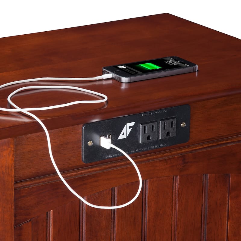 AFI Nantucket Chair Side Table with Built-in Charger