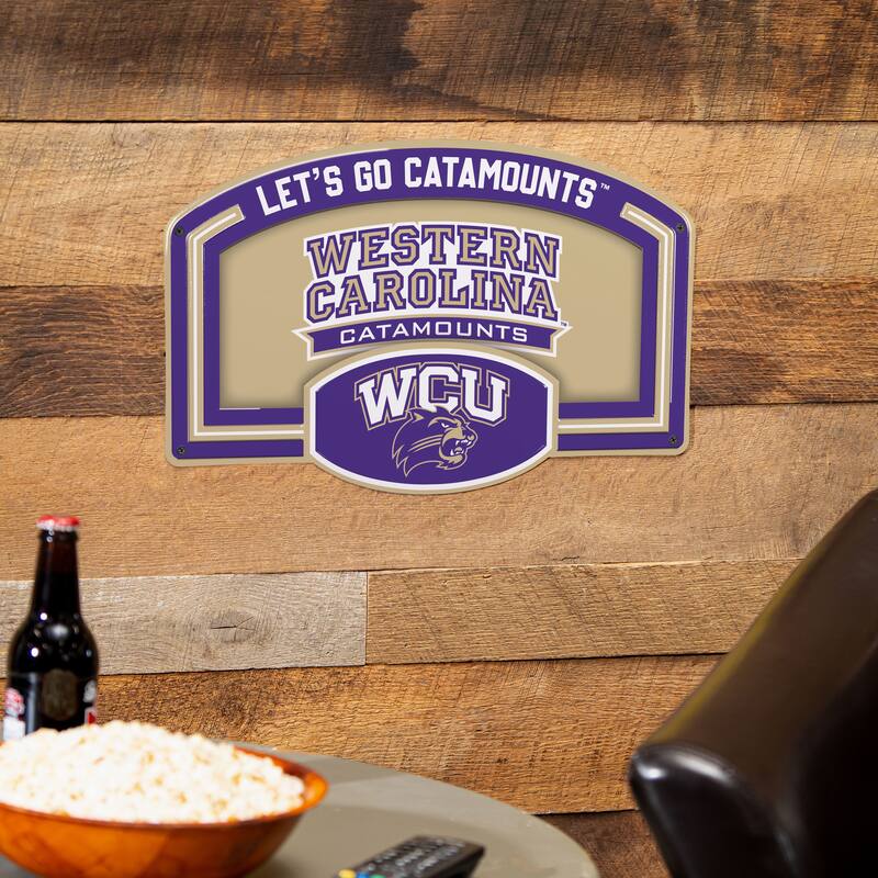 Western Carolina University Embossed Steel Wall Sign, 11" x 17"