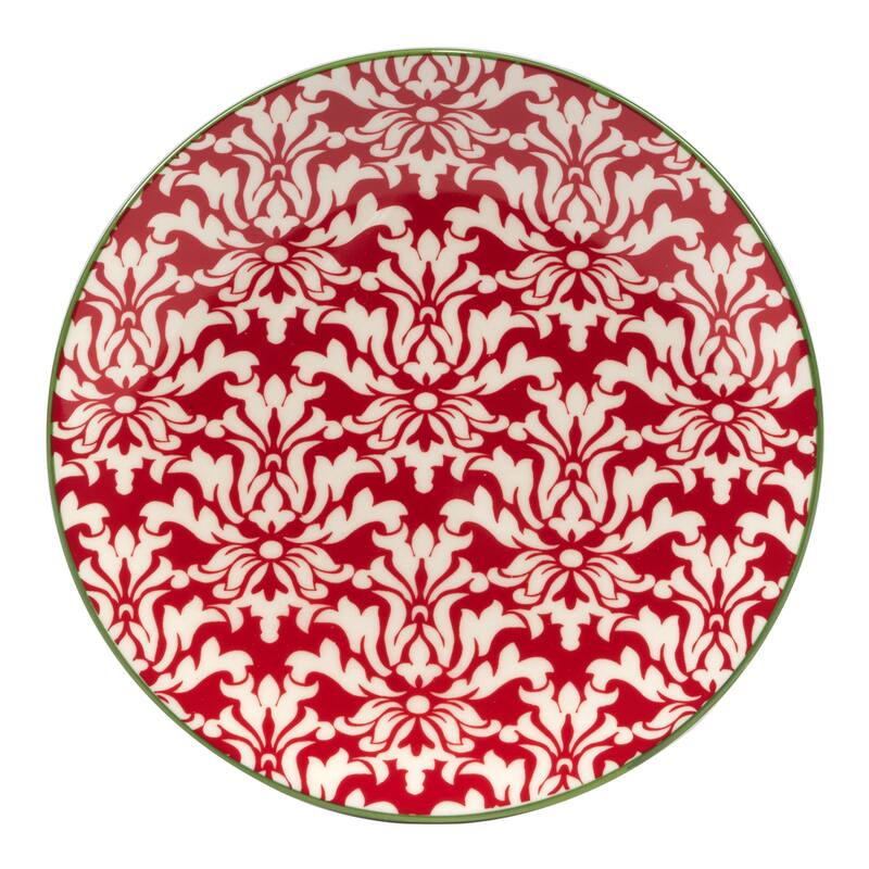 Certified International Winter Medley 6" Luncheon/Canape Plates, Set of 6 Assorted Designs - 6-inch