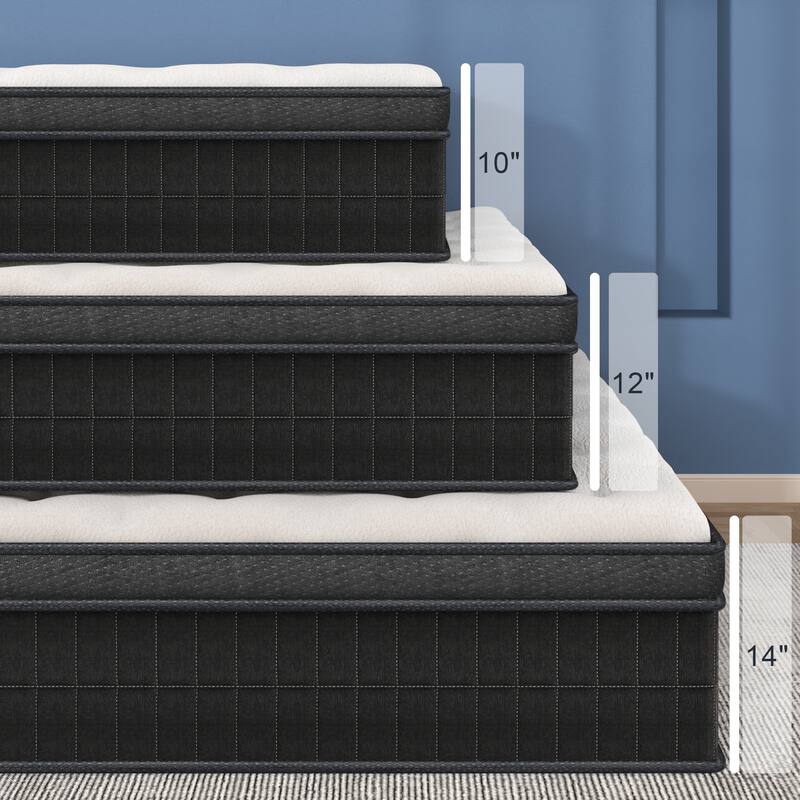 12 Inch Hybrid Individually Wrapped Pocket Coils Mattress in a Box