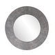 preview thumbnail 3 of 7, Allan Andrews Round Rustic Gray Metal Framed Wall & Accent Mirror - 30"D