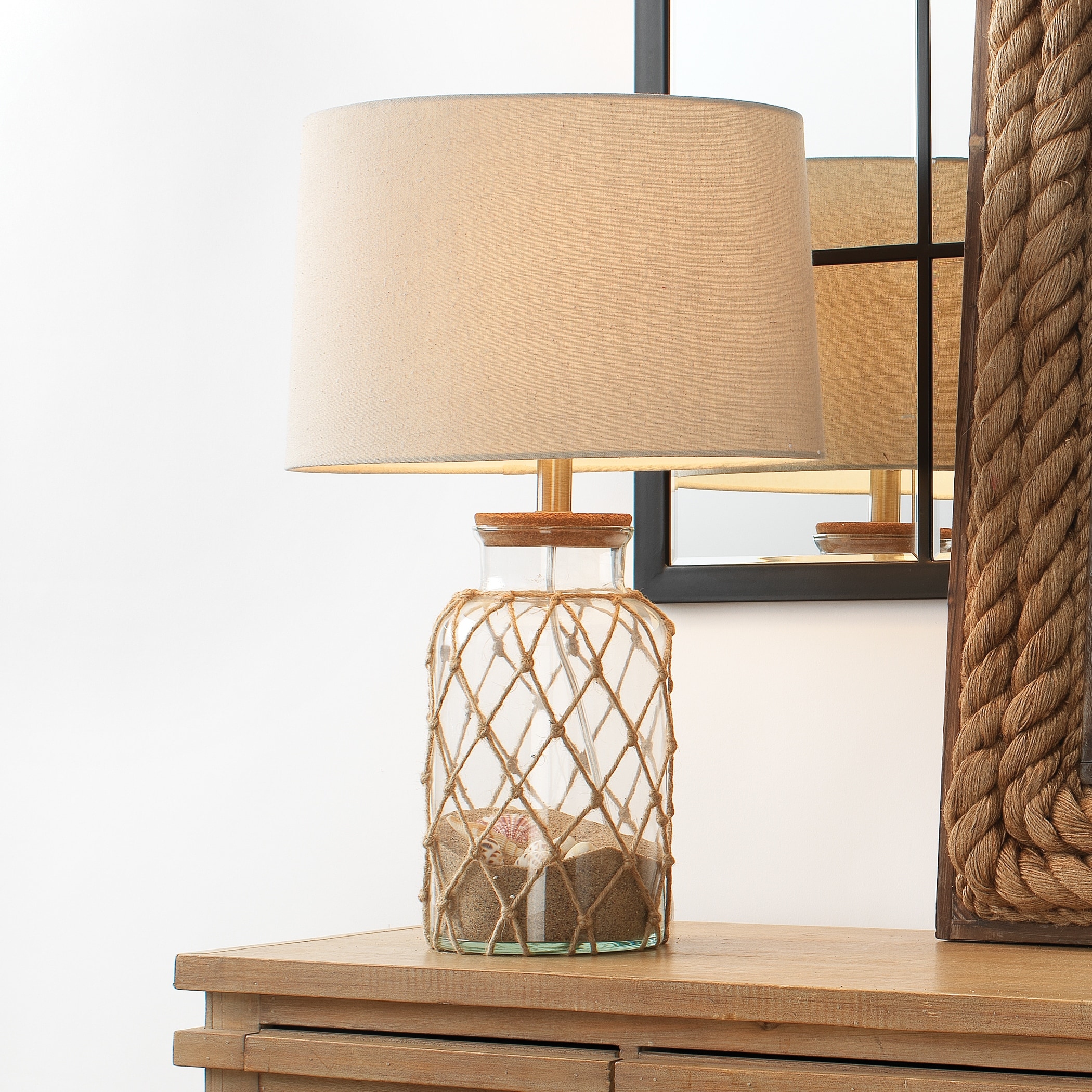 Alden Decor Riley Glass Table Lamp