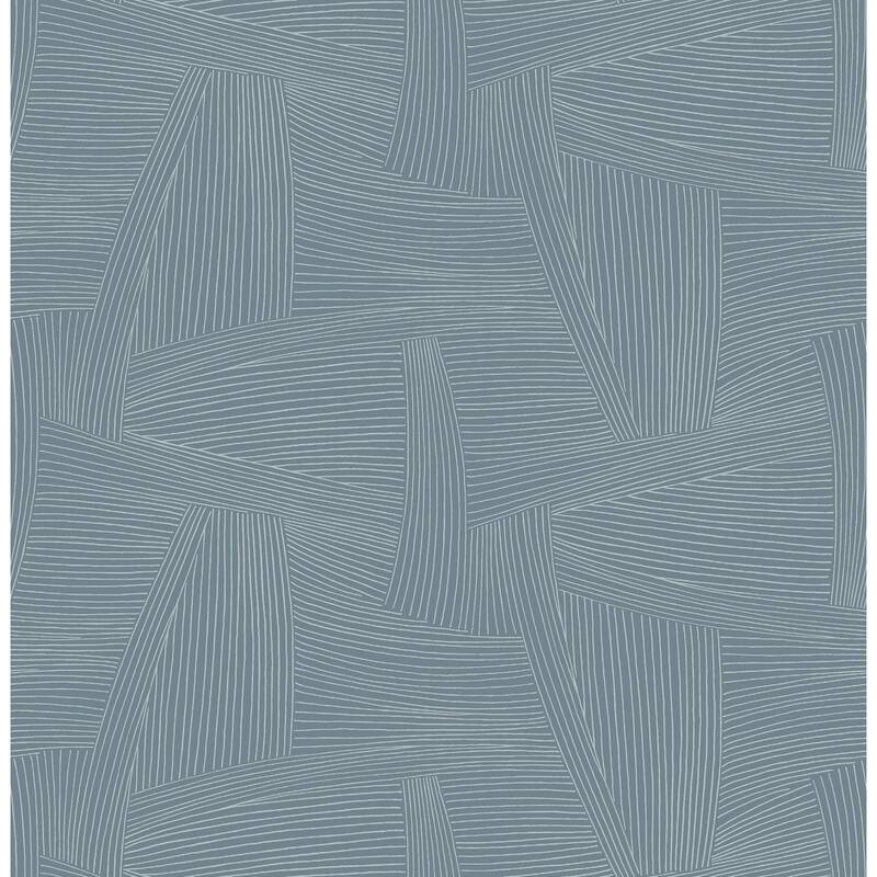 A-Street Prints Reid Sky Blue Woven Geometric Wallpaper